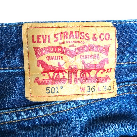 Levi’s Levi Strauss 501 Button Fly Jeans 36 x 34 - Picture 3 of 6